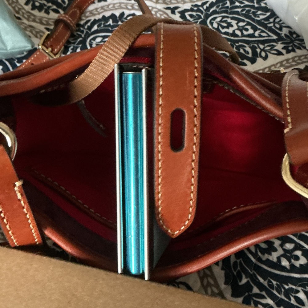 Dooney & Bourke Plum Suede Shoulder Bag - Picture 4 of 6